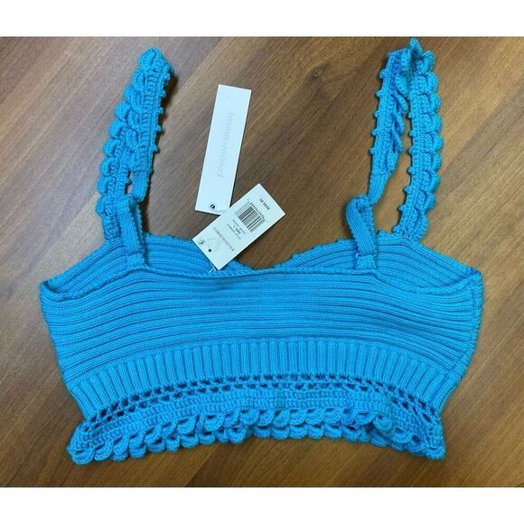 Jonathan Simkhai NWT Ofira Patchwork Top in Laguna Size L - Picture 8 of 10